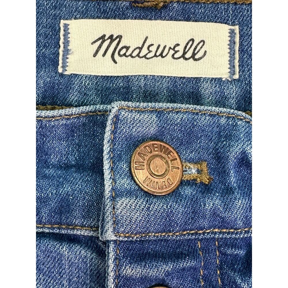 Madewell High Rise Denim Cut Off Shorts Fly Frayed Hem Medium Wash Size 30 - Picture 5 of 10